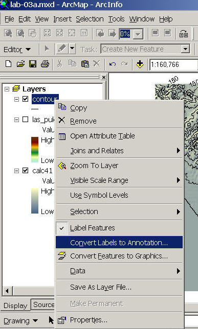 ... click the contour layer and select "convert labels to annotation