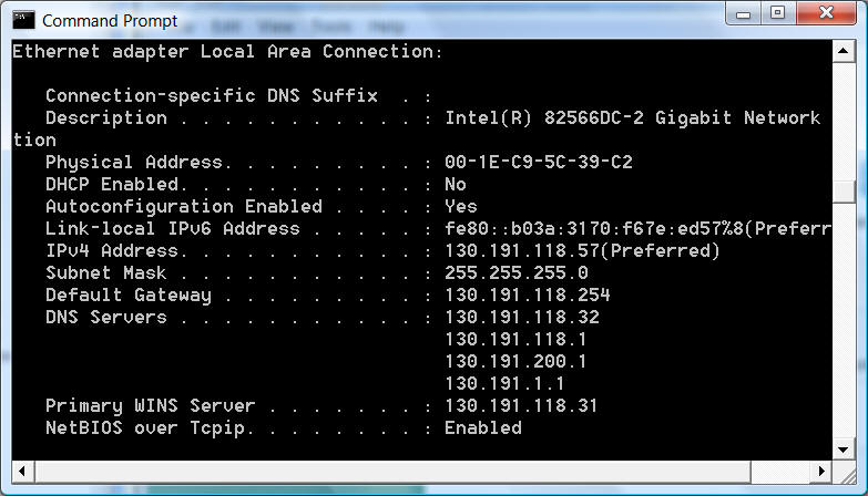 IPconfig