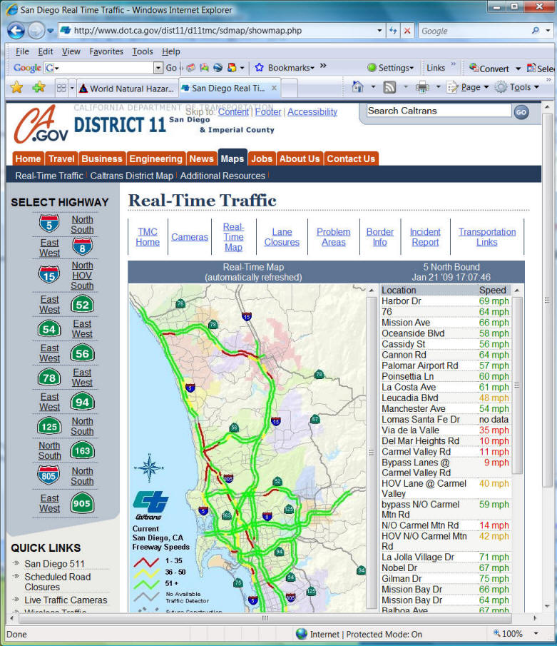 California Traffic Monitoring Web